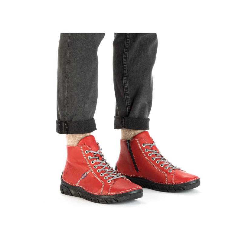 Rieker Artikelnummer 55020-33 Rieker Damen Schnürschuhe feuerrot Letzter Tag