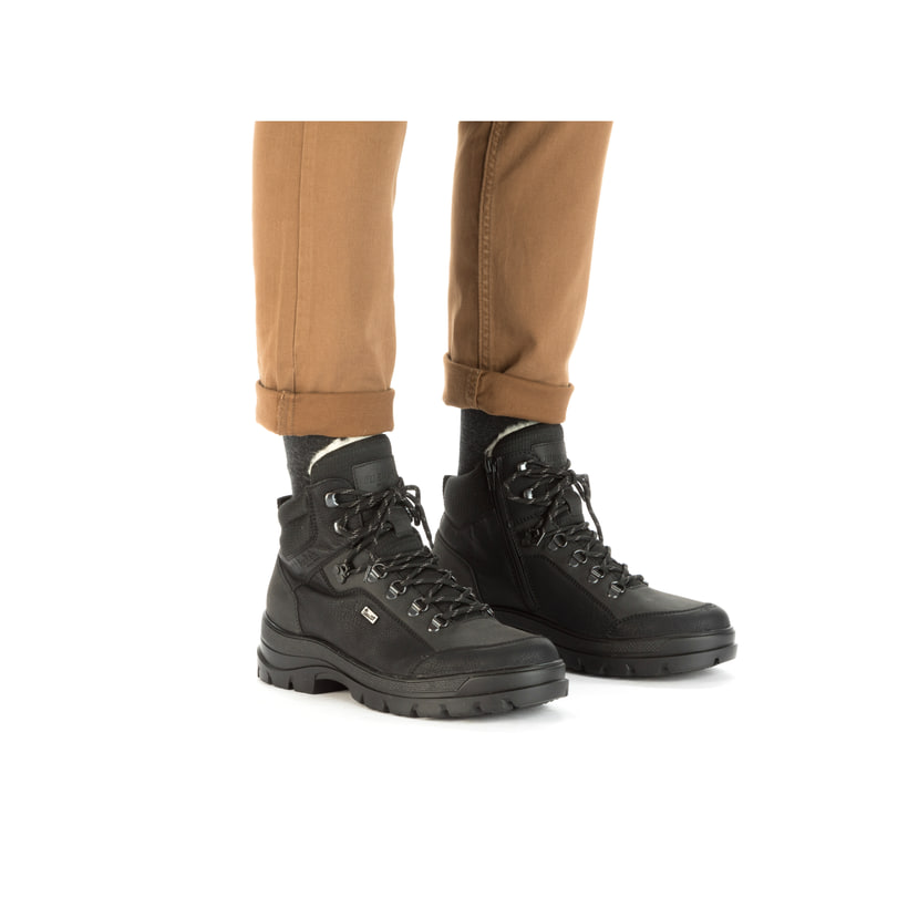 Rieker Artikelnummer F5410-00 Rieker Herren Schnürstiefel nachtschwarz Sonderangebote