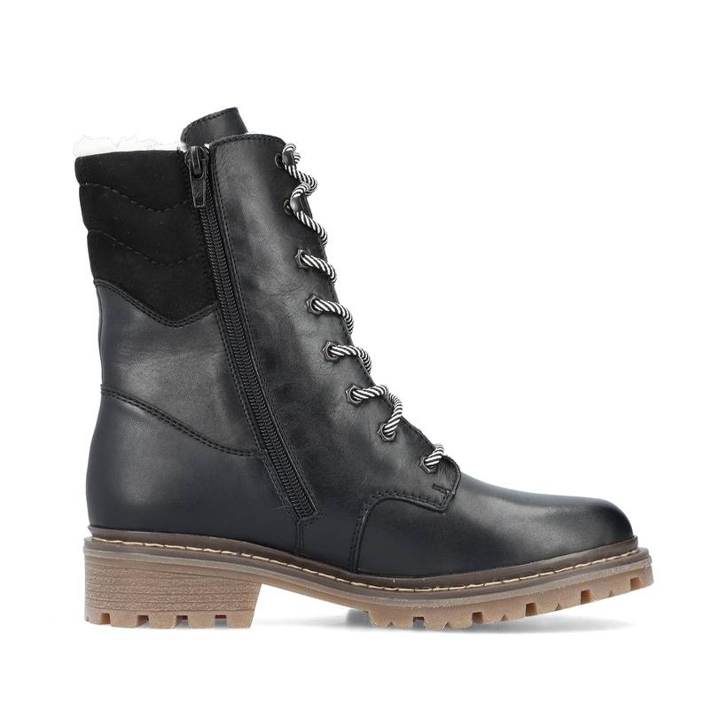 Rieker Artikelnummer Y9232-00 Rieker Damen Schnürstiefel tiefschwarz Neueste Stile