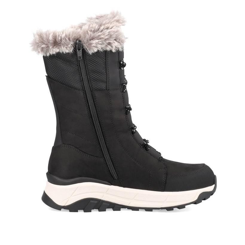 Rieker Artikelnummer W0070-00 Rieker Damen Schnürstiefel asphaltschwarz Letzte 2 Tage