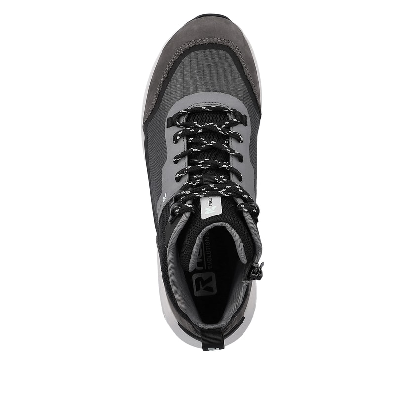 Rieker Artikelnummer 40460-45 Rieker Damen Sneaker High stone-grey ocean-blue Riesige Rabatte