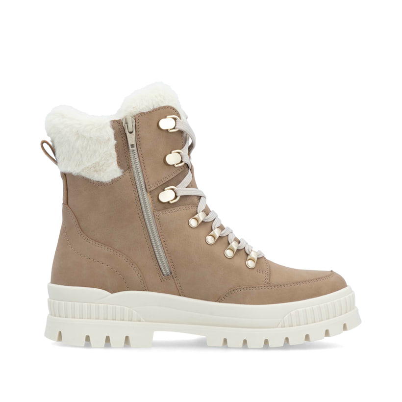 Rieker Artikelnummer W2174-20 Rieker Damen Schnürstiefel braunbeige Clearance-Verkauf