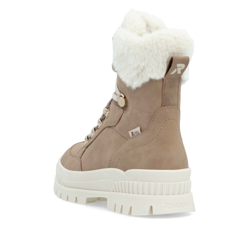 Rieker Artikelnummer W2174-20 Rieker Damen Schnürstiefel braunbeige Clearance-Verkauf