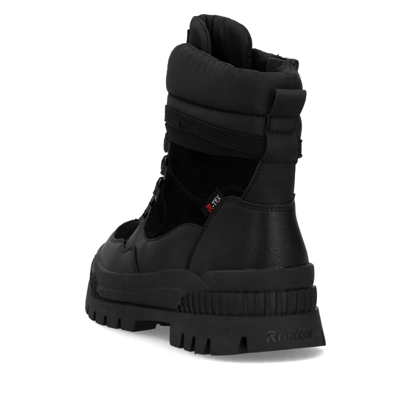 Rieker Artikelnummer W2171-00 Rieker Damen Schnürstiefel carbonschwarz Kostenloser Versand international