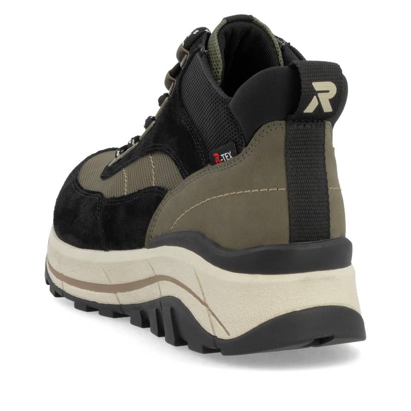 Rieker Artikelnummer W0067-54 Rieker Damen Schnürstiefel urbanschwarz-khaki Fabrikladen