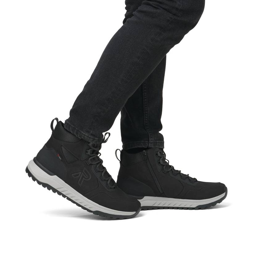 Rieker Artikelnummer U0172-00 Rieker Herren Schnürstiefel graphitschwarz Begrenzt auf 3 Tage