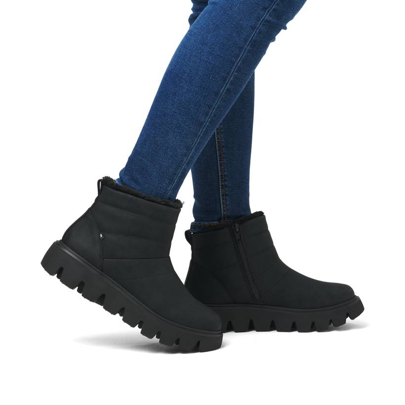 Rieker Artikelnummer W2070-00 Rieker Damen Kurzstiefel graphitschwarz Im Verkauf