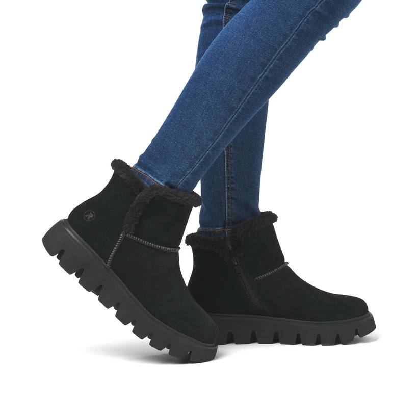 Rieker Artikelnummer W2071-00 Rieker Damen Kurzstiefel tiefschwarz Outlet