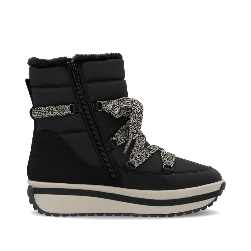 Rieker Artikelnummer W0971-00 Rieker Damen Schnürstiefel asphaltschwarz Auslauf
