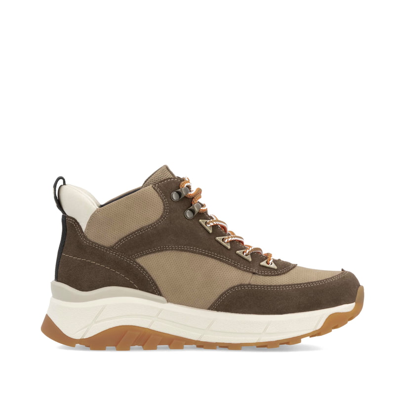 Rieker Artikelnummer W0067-20 Rieker Damen Schnürstiefel hozbraun-beige Angebote