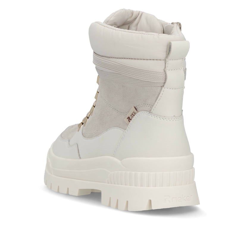 Rieker Artikelnummer W2171-80 Rieker Damen Schnürstiefel arktikgrau-cremeweiß im Angebot