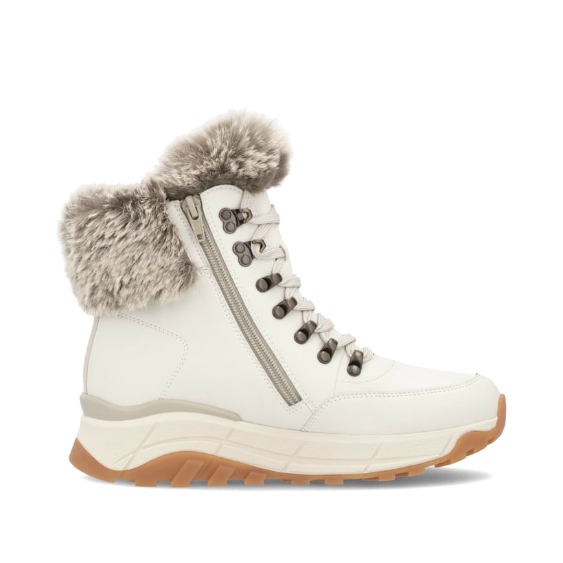 Rieker Artikelnummer W0063-80 Rieker Damen Schnürstiefel cremeweiß Günstiger Verkauf