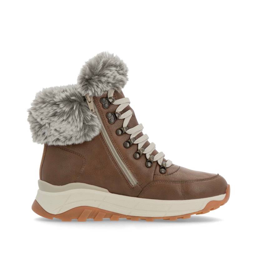 Rieker Artikelnummer W0063-22 Rieker Damen Schnürstiefel zimtbraun Fabrikverkauf