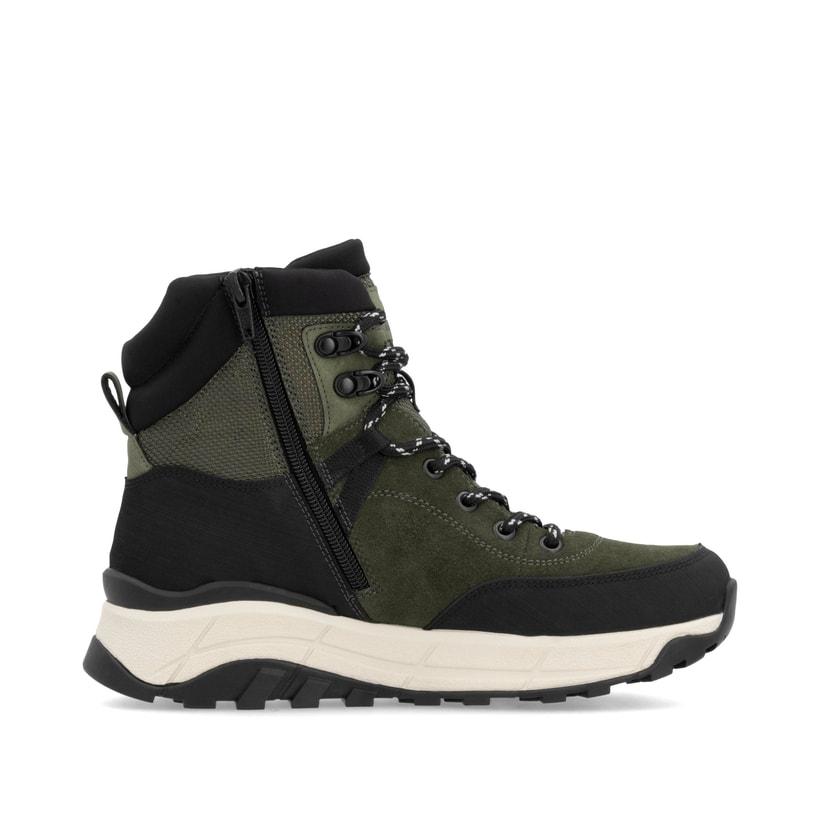 Rieker Artikelnummer W0072-54 Rieker Damen Schnürstiefel khaki-schwarz Meist gekauft