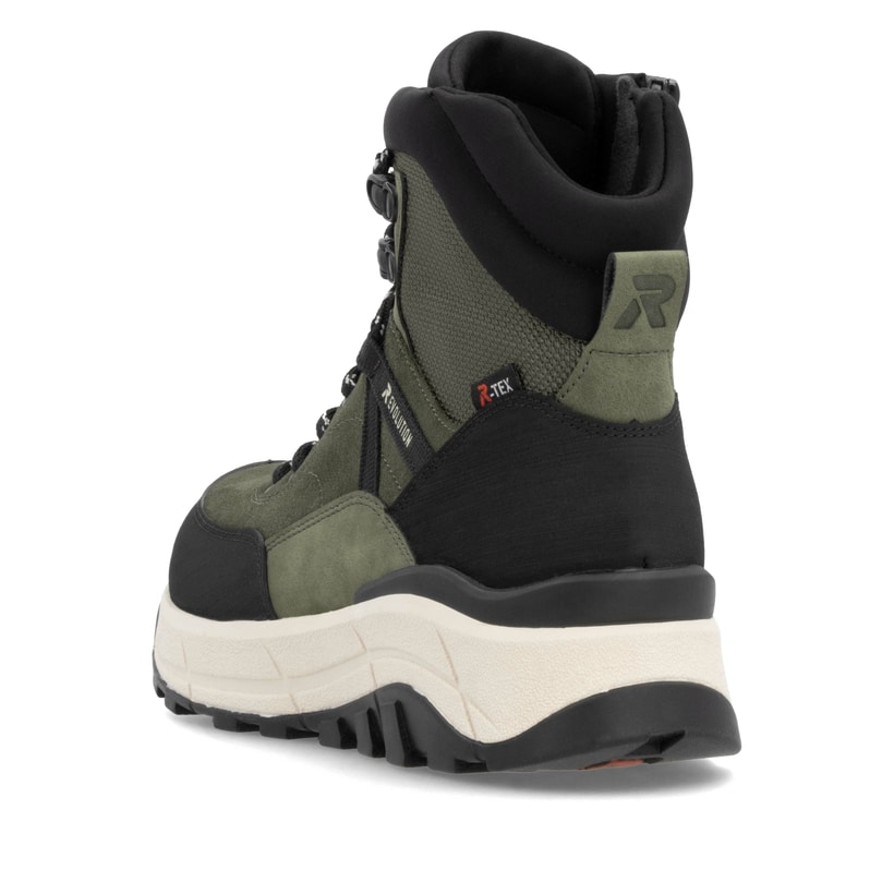 Rieker Artikelnummer W0072-54 Rieker Damen Schnürstiefel khaki-schwarz Meist gekauft