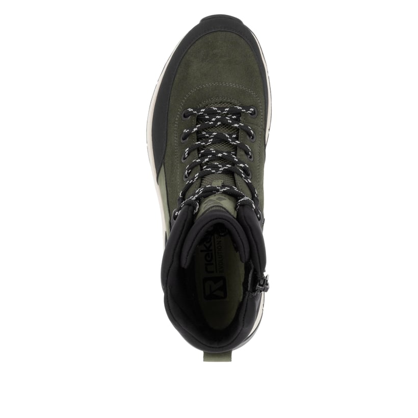 Rieker Artikelnummer W0072-54 Rieker Damen Schnürstiefel khaki-schwarz Meist gekauft