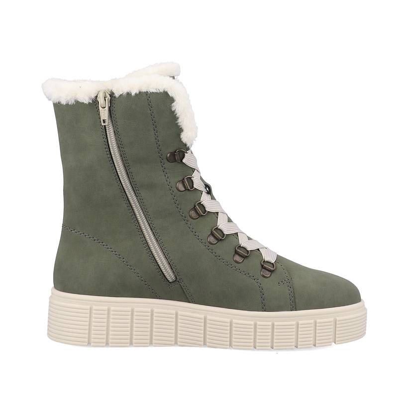 Rieker Artikelnummer W1070-54 Rieker Damen Schnürstiefel khaki snow Limitierter Zeitrabatt