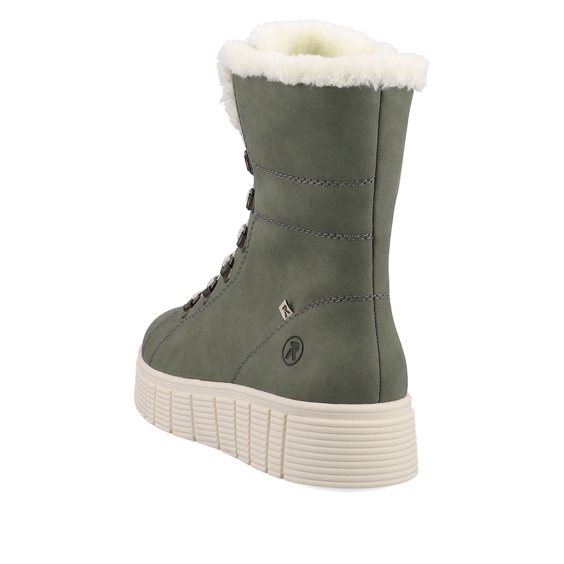 Rieker Artikelnummer W1070-54 Rieker Damen Schnürstiefel khaki snow Limitierter Zeitrabatt