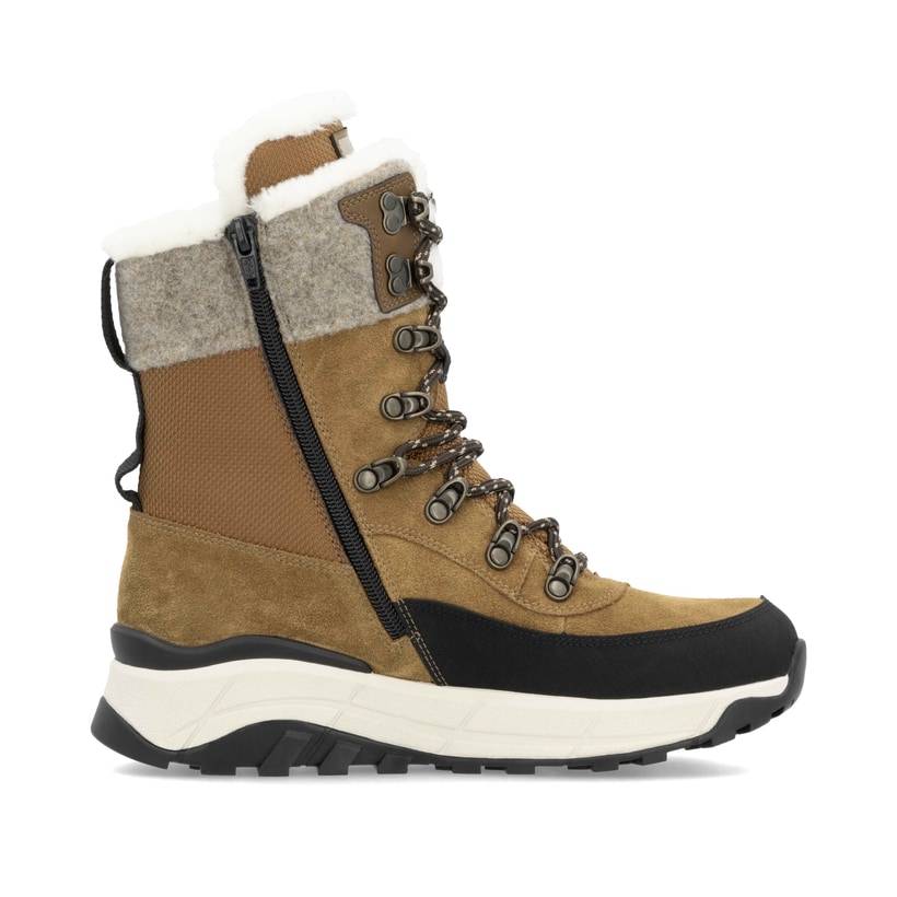 Rieker Artikelnummer W0066-22 Rieker Damen Schnürstiefel kamelbraun Fabrikpreis