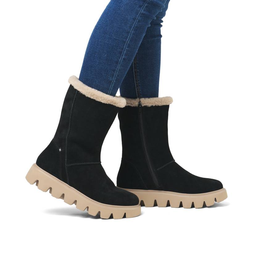 Rieker Artikelnummer W2072-00 Rieker Damen Hochschaftstiefel urbanschwarz Flash Sale