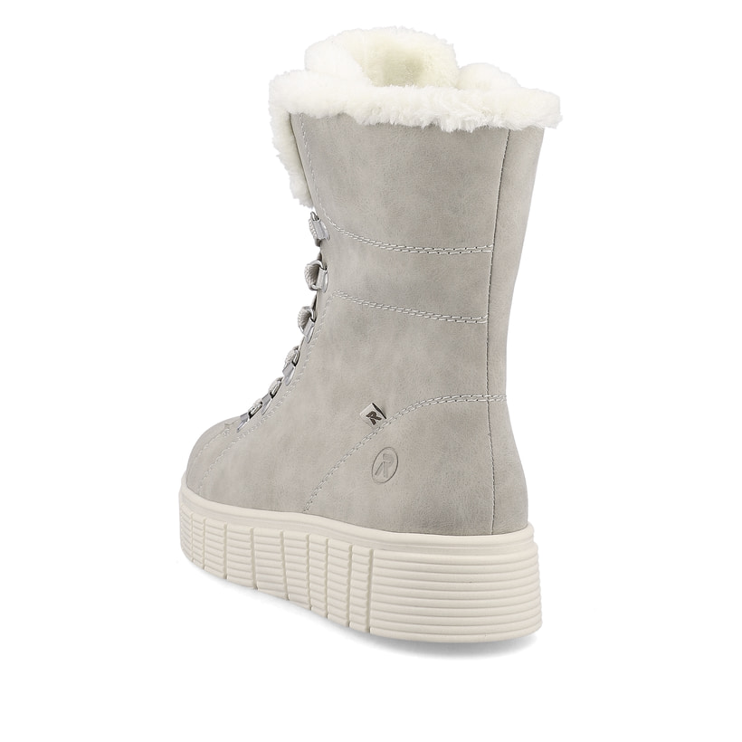 Rieker Artikelnummer W1070-40 Rieker Damen Schnürstiefel platinum grey Online Shopping