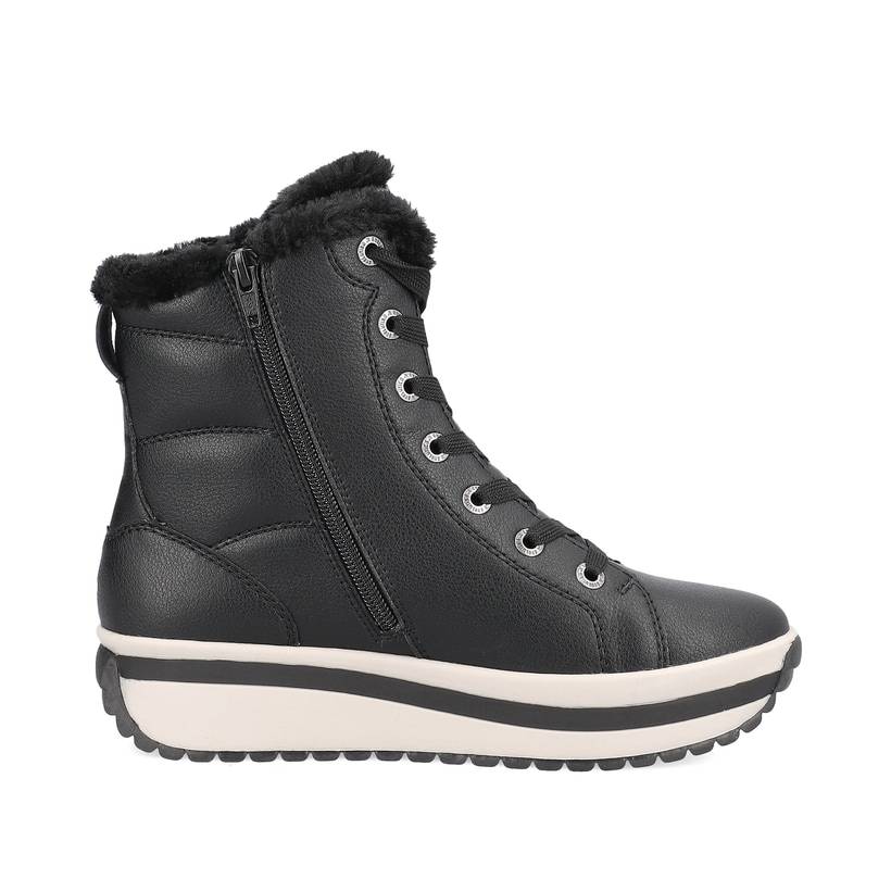 Rieker Artikelnummer W0963-01 Rieker Damen Schnürstiefel urbanschwarz Cyber Monday