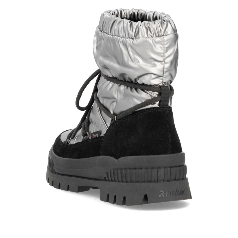 Rieker Artikelnummer W2170-42 Rieker Damen Kurzstiefel silber-schwarz Muttertagsangebot