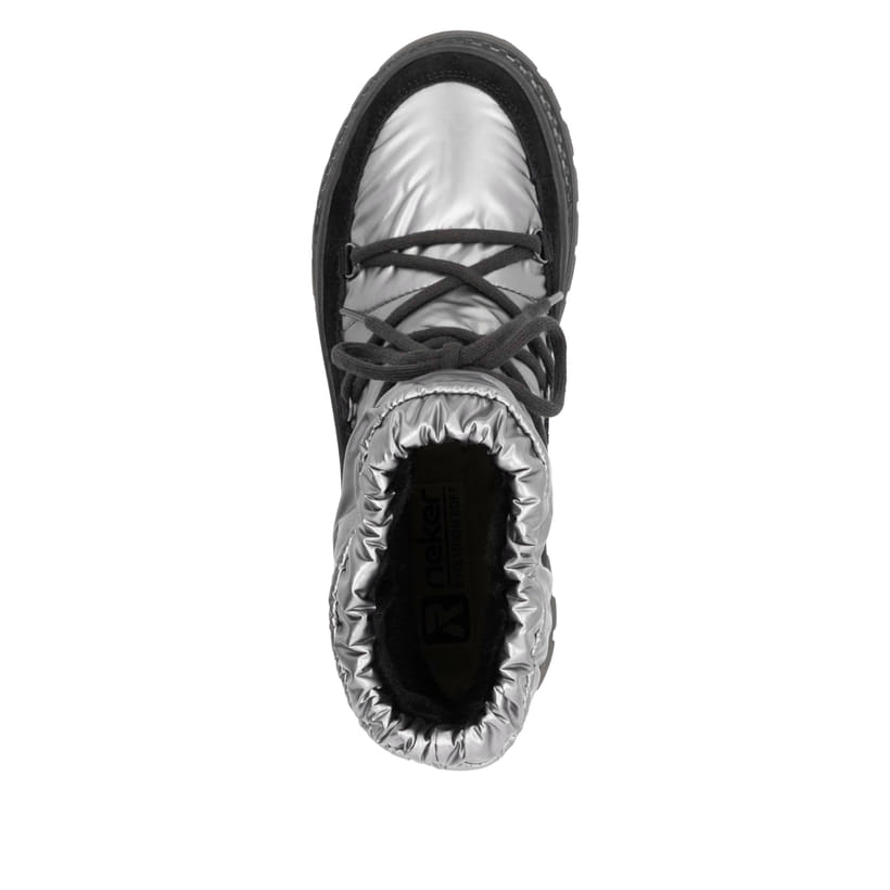Rieker Artikelnummer W2170-42 Rieker Damen Kurzstiefel silber-schwarz Muttertagsangebot