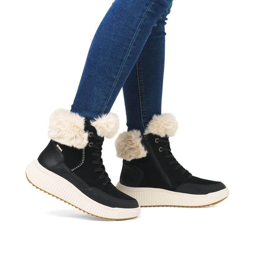 Rieker Artikelnummer W1773-00 Rieker Damen Kurzstiefel graphitschwarz Valentinstagsangebot