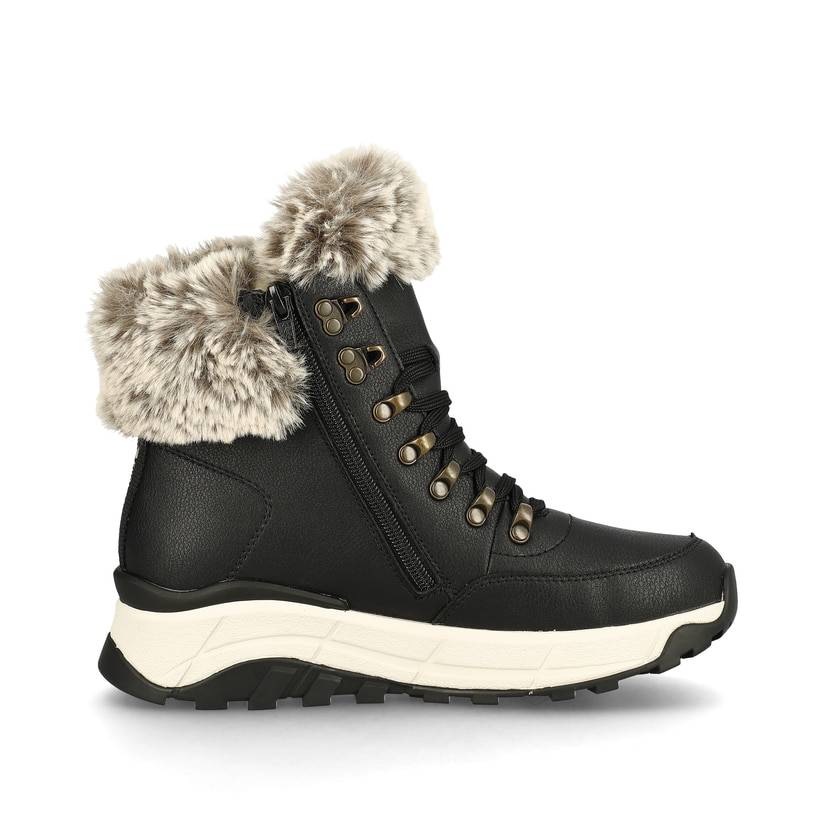 Rieker Artikelnummer W0063-00 Rieker Damen Schnürstiefel stahlschwarz Jubiläumsangebot