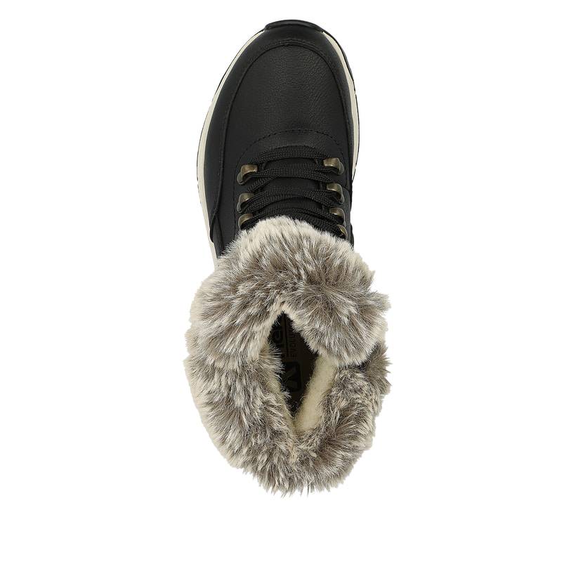Rieker Artikelnummer W0063-00 Rieker Damen Schnürstiefel stahlschwarz Jubiläumsangebot