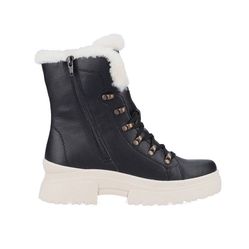 Rieker Artikelnummer W0372-00 Rieker Damen Schnürstiefel deep black Heißer Verkauf