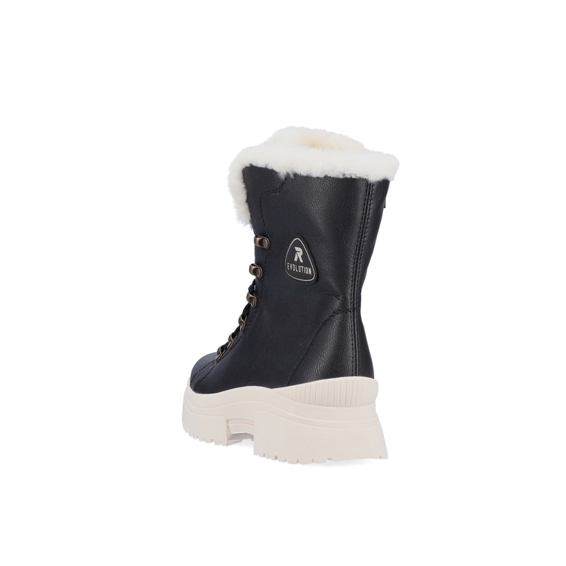 Rieker Artikelnummer W0372-00 Rieker Damen Schnürstiefel deep black Heißer Verkauf