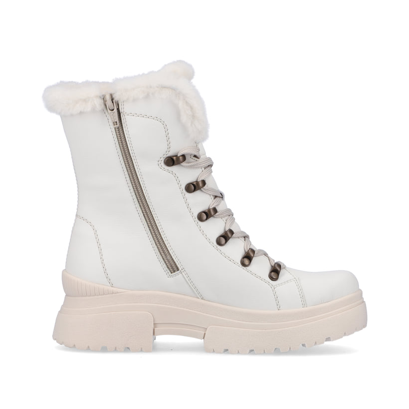 Rieker Artikelnummer W0372-80 Rieker Damen Schnürstiefel frost white Top Angebot