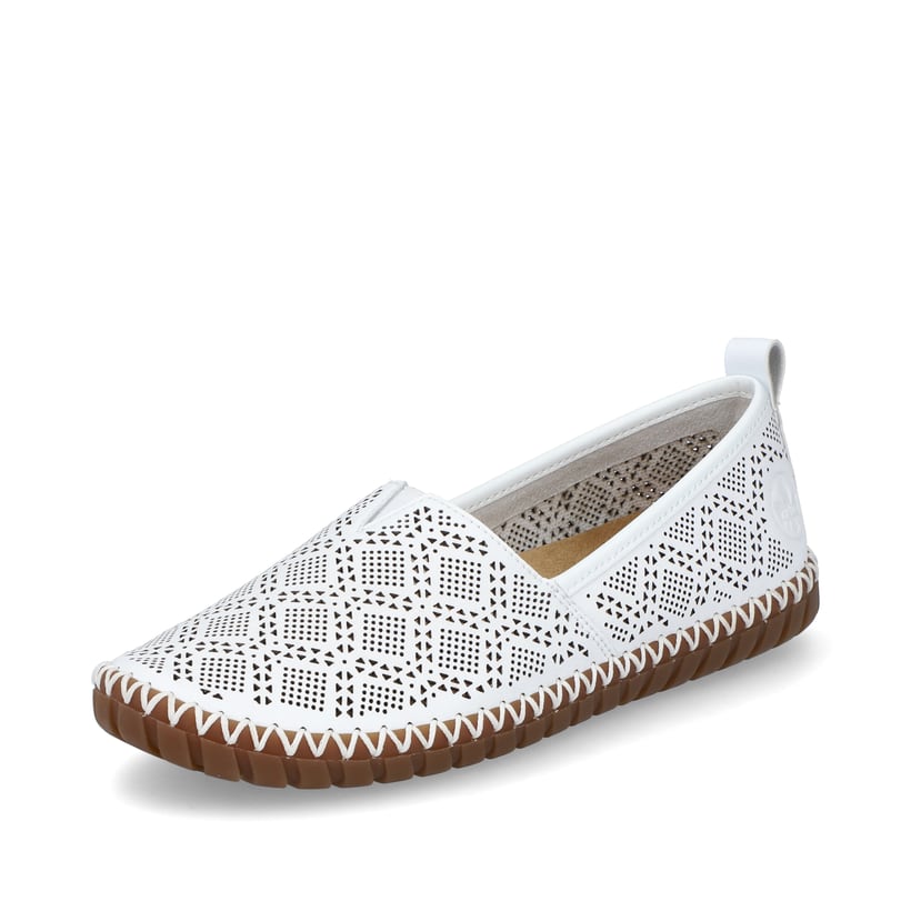 Rieker Artikelnummer M2851-80 Rieker Damen Ballerinas reinweiss Neueste Mode