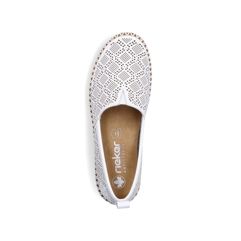 Rieker Artikelnummer M2851-80 Rieker Damen Ballerinas reinweiss Neueste Mode