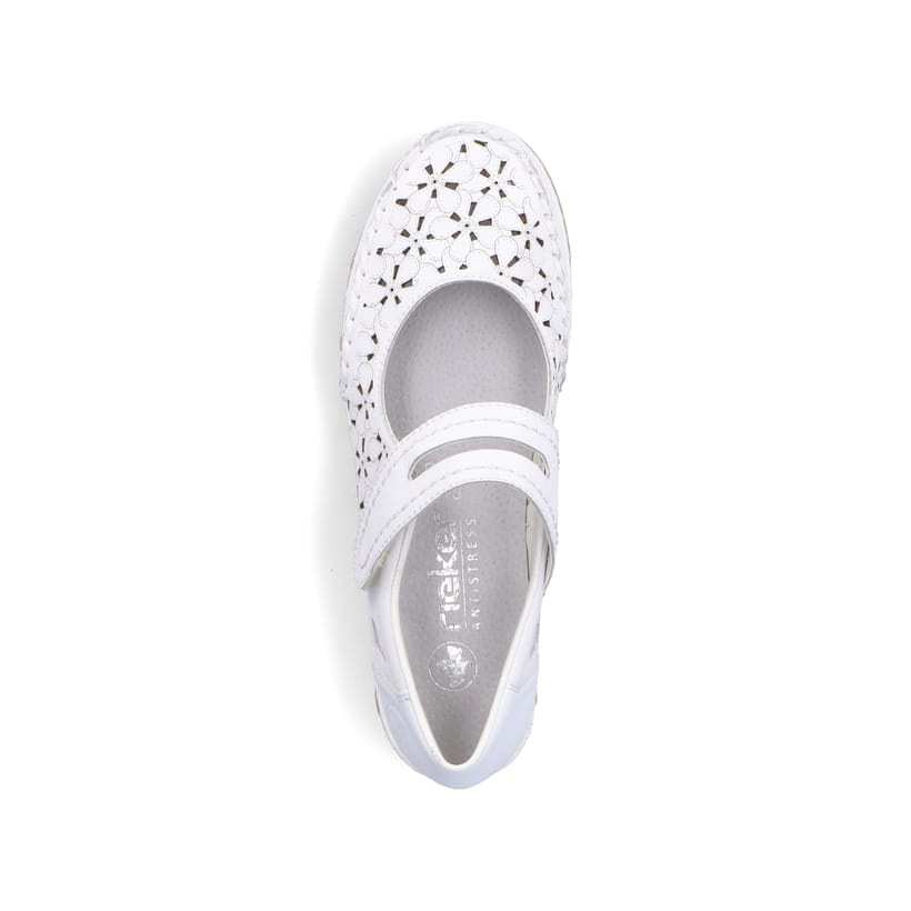 Rieker Artikelnummer 49977-80 Rieker Damen Ballerinas reinweiss Online Outlet