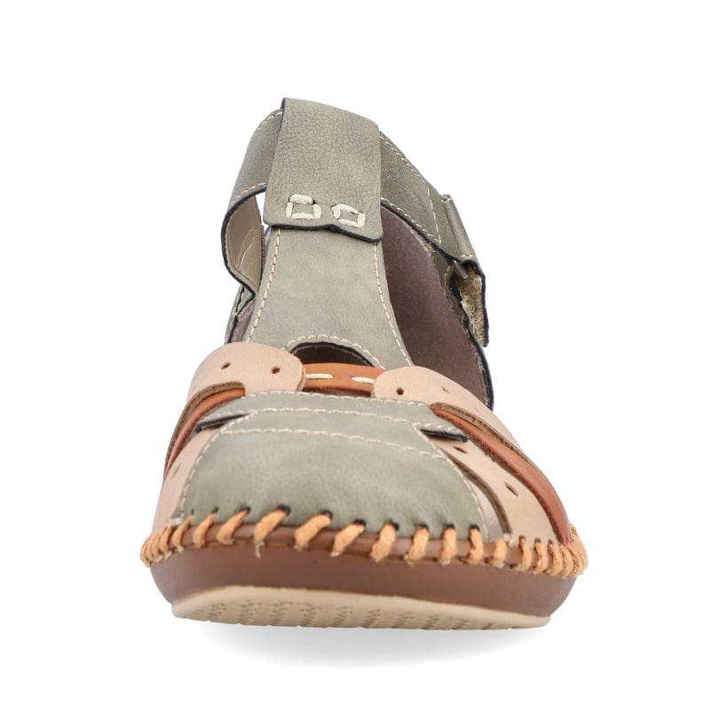 Rieker Artikelnummer M1655-54 Rieker Damen Riemchensandalen mintgrün-beige Neuheiten