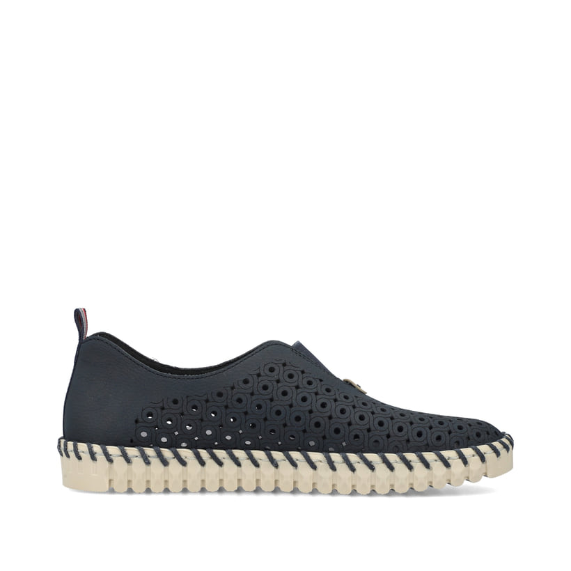 Rieker Artikelnummer N1963-14 Rieker Damen Slipper stahlblau Bestseller