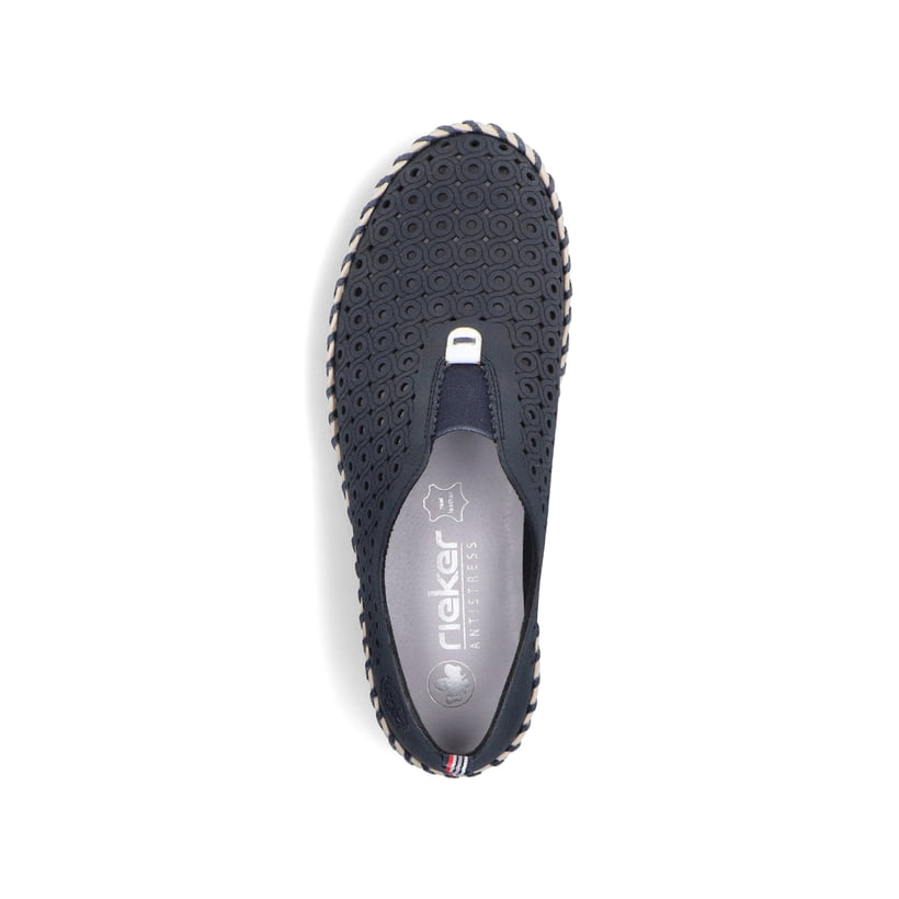 Rieker Artikelnummer N1963-14 Rieker Damen Slipper stahlblau Bestseller