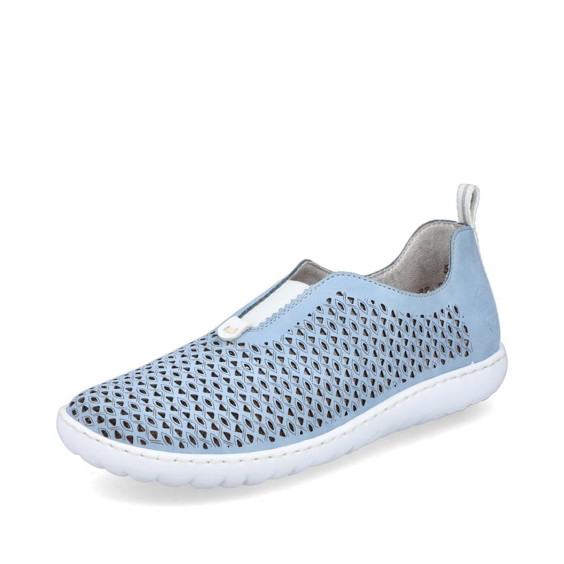 Rieker Artikelnummer 52866-10 Rieker Damen Slipper hellblau Räumungsverkauf