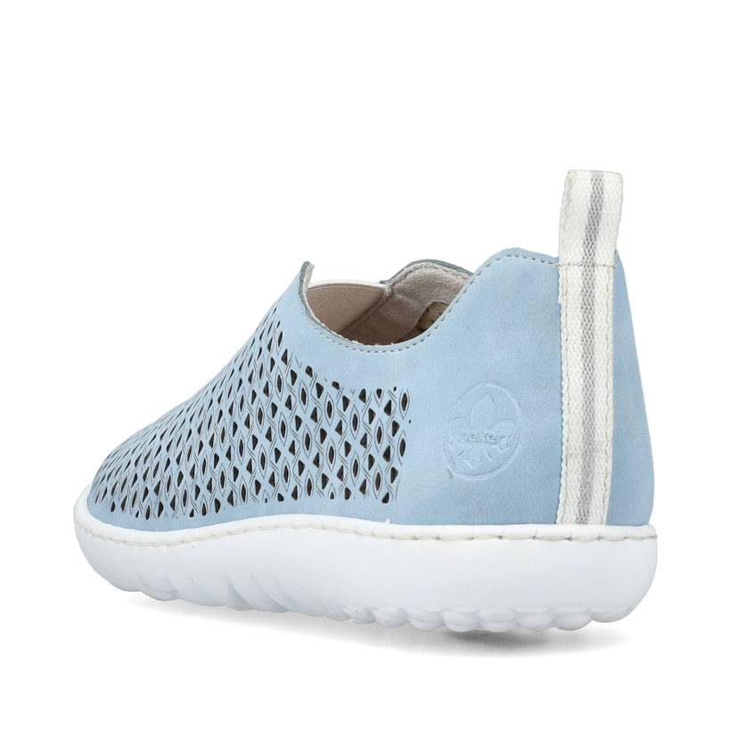 Rieker Artikelnummer 52866-10 Rieker Damen Slipper hellblau Räumungsverkauf