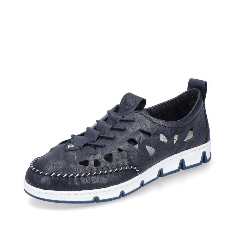 Rieker Artikelnummer 49956-14 Rieker Damen Slipper stahlblau Sonderangebote
