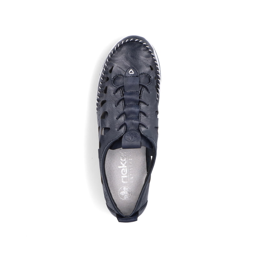 Rieker Artikelnummer 49956-14 Rieker Damen Slipper stahlblau Sonderangebote
