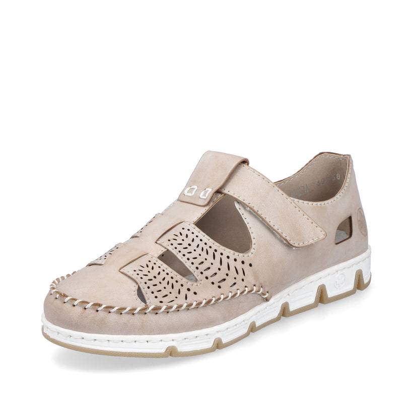 Rieker Artikelnummer 49958-61 Rieker Damen Slipper braun-beige Riesige Ersparnisse