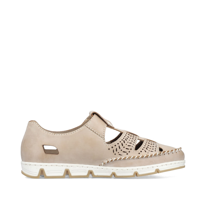 Rieker Artikelnummer 49958-61 Rieker Damen Slipper braun-beige Riesige Ersparnisse