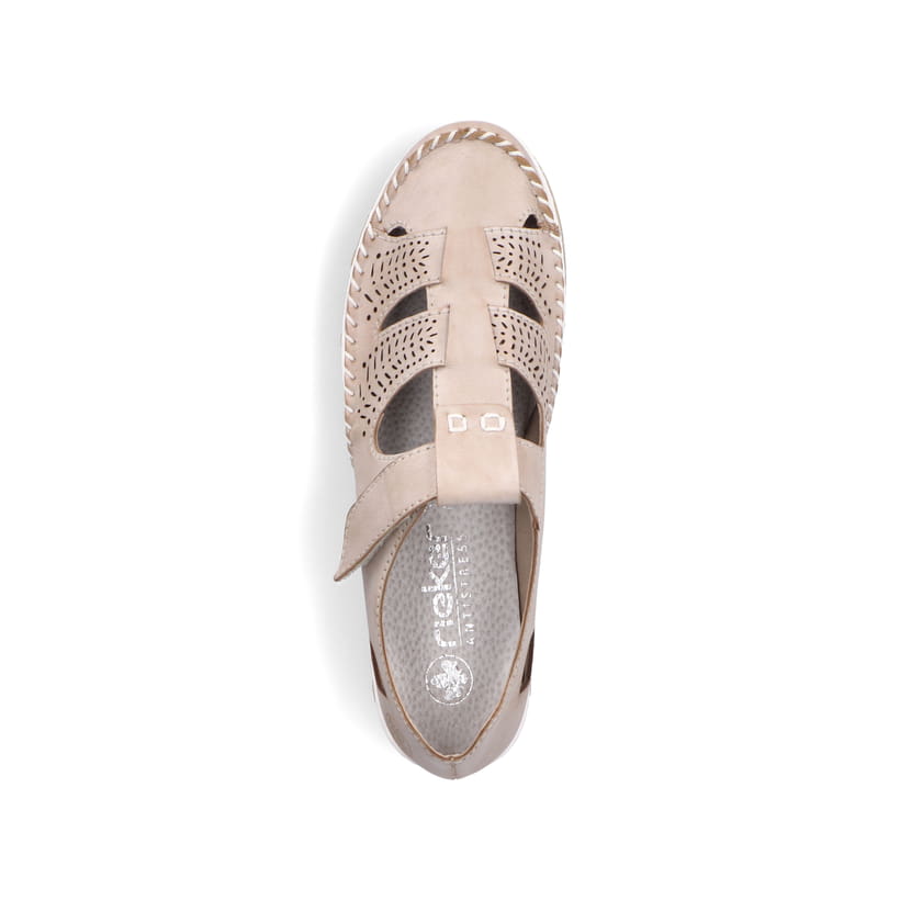 Rieker Artikelnummer 49958-61 Rieker Damen Slipper braun-beige Riesige Ersparnisse