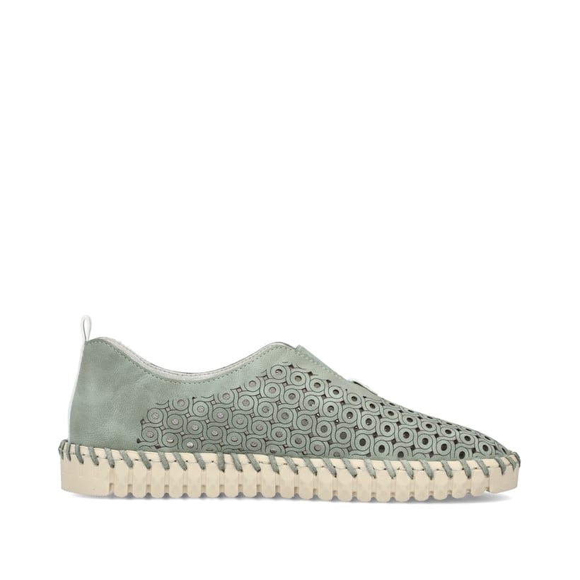 Rieker Artikelnummer N1963-52 Rieker Damen Slipper khakigrün Tiefpreis