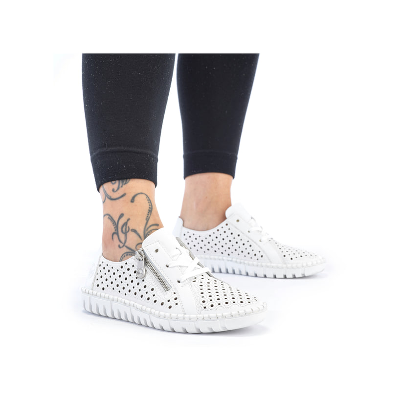 Rieker Artikelnummer M2300-80 Rieker Damen Schnürschuhe perlweiß Letzte 3 Tage
