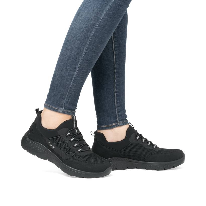 Rieker Artikelnummer M5058-00 Rieker Damen Slipper asphaltschwarz Letzte 2 Tage